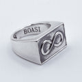 Anillo de plata 925 para hombre y mujer Infinito, sello BOASI