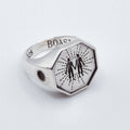 Anillo de plata 925 para hombre y mujer Soul, sello octogonal BOASI