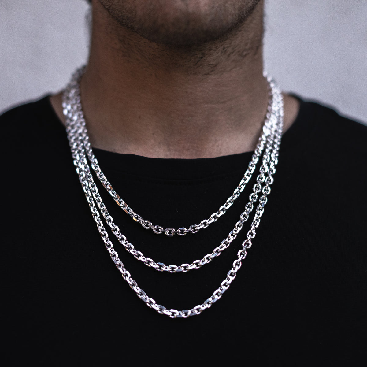 Cadena de plata para hombre tipo ancla 5,1 mm, plata italiana 925 BOASI