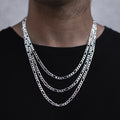 Cadena de plata para hombre Figaro 4,2 mm, plata italiana 925 BOASI